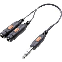 SpeaKa Professional SP-7869836 Jack Audio/phono Y adapter [1x Jack plug